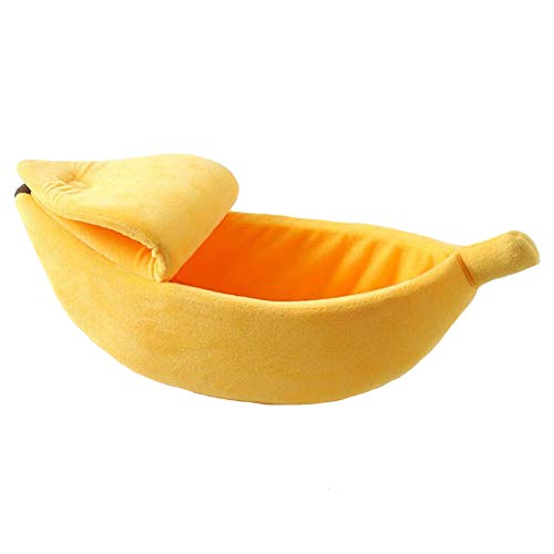Casa linda de la cama del gato del plátano cama suave del abrazo del gato de la cama del animal doméstico suministros encantadores del animal doméstico,S