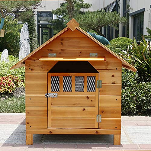 Casa para perros Casa para perros, Habitación para perros de madera criada para uso en interiores y exteriores, Casa para mascotas para cachorros y perros, Caseta para perros de madera para perros par