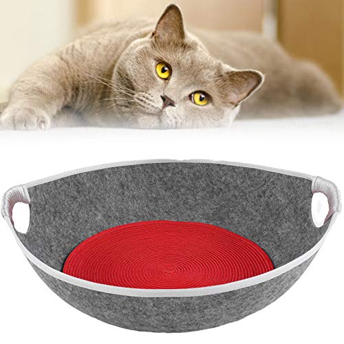 Caseta de arena para gatos, casa para gatos, tela de fieltro, cama para dormir para gatos, para animales pequeños, para gatitos, para el hogar, para gatitos(gray)