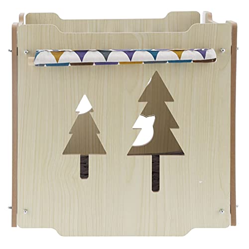Caseta para perros portátil de madera para conejos para gatos, refugio para animales domésticos, con almohadilla para mascotas, cachorro, conejo, 38 x 38 x 37 cm