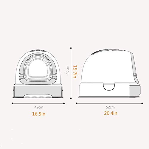 Cat Litter Box Fácil De Limpiar Caja De Arena Para Gatos H & 1 Con Bandeja De Arena Reduce De Manera Efectiva La Dispersión De Arena Espacio Grande Portátil Completamente Cerrado Con Cajón Negro-gris