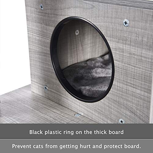 Cats Tree Torre para Gatos con Poste Rascador de Sisal Tablero Rascador para Gatos Gatos Adultos Nido de Felpa para Condominio, Marco de Escalada para Gatos y Centro de Actividades