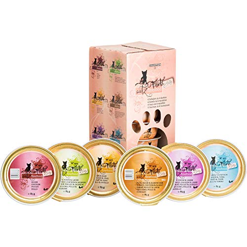 Catz finefood Fillets Comida húmeda en Jelly - Comida húmeda para su Gato, filetes Finos sin Cereales y sin azúcar - Alimento para Gatos del más Fino en Jalea, Diferentes variedades, 6 x 85 g
