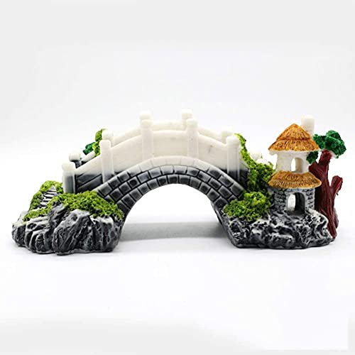 CCHAYE Adorno del Tanque de Peces Decoraciones del Acuario Puente de la Resina de Poli El Ambiente Submarino Aquariums Fish Tank Garden Sala de Estar Improve