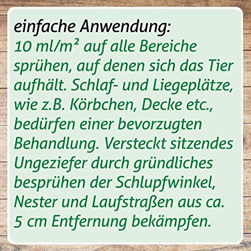 cdVet Naturprodukte InsektoVet Ambiental Spray 500 ml - Control de pulgas en Todas Las etapas de Desarrollo - Limpiador Natural para amarres, establos, sofás, Mantas, Coches, etc -