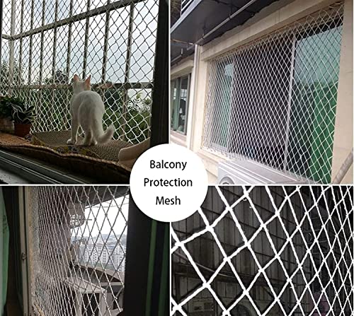 Celosía 5cm de construcción de nailon para gatos, red transparente para niños, protección contra caídas, protección para su casa, balcón, mascota, perro, gato, defender, barandilla, valla de escalera