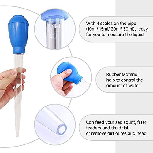 CENPEK 2 unids manual tanque de pescado cambiador de agua 30 ml acuario cuentagotas acuario limpio pipeta tanque de pescado limpieza removedor de residuos acuario grava limpieza paja