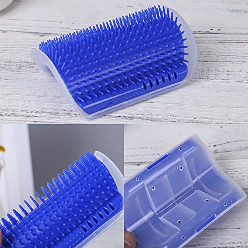 Cepillo De Esquina De Pared De Gato 2 Piezas Gatos Masaje Peine Juguetes Cepillo De Masaje Para Mascotas Cepillo Para Gatos Autolimpiante Con Hierba Gatera y Cinta Adhesiva De Doble Cara