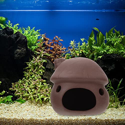 Cerámica Jarra Acuario Casa Decoración: Cueva Cueva Cueva Cueva Escondite Pescado Camarones Descanso Reptil Plataforma de Tomas de Trabajo para Anfibio Cichlid Bonsai