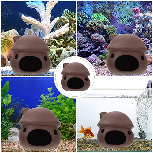 Cerámica Jarra Acuario Casa Decoración: Cueva Cueva Cueva Cueva Escondite Pescado Camarones Descanso Reptil Plataforma de Tomas de Trabajo para Anfibio Cichlid Bonsai