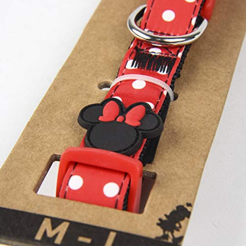 CERDÁ LIFE'S LITTLE MOMENTS Collar Perro Pequeño XS de Minnie Mouse - Licencia Oficial Disney Minnie Mouse, Cranberry