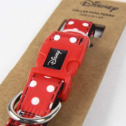 CERDÁ LIFE'S LITTLE MOMENTS Collar Perro Pequeño XS de Minnie Mouse - Licencia Oficial Disney Minnie Mouse, Cranberry