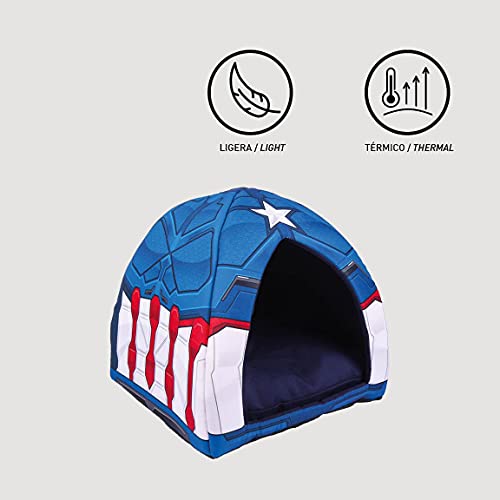 CERDÁ LIFE'S LITTLE MOMENTS - For Fan Pets, Cama Gato y Perros Pequeños de Marvel - Licencia Oficial Marvel, Azul, Única (2800000354)