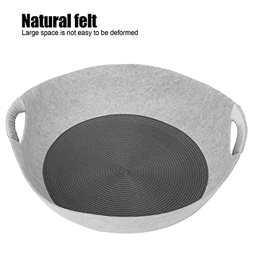 cersalt Cama de Fieltro para Mascotas, Nido de Gato Duradero Fácil de Limpiar para Otras Mascotas para Gatitos para Gatos(Gris)