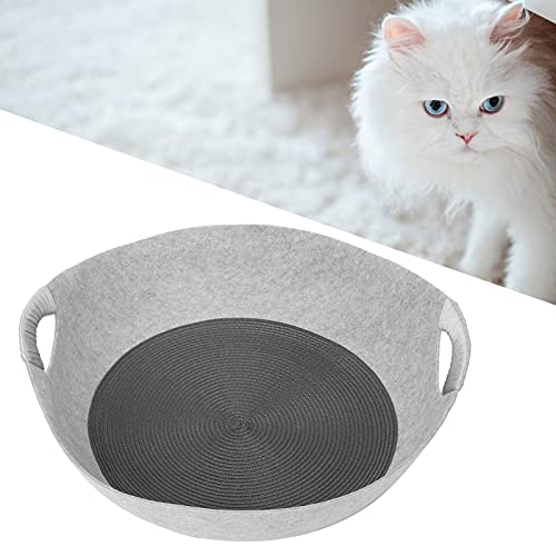 cersalt Cama de Fieltro para Mascotas, Nido de Gato Duradero Fácil de Limpiar para Otras Mascotas para Gatitos para Gatos(Gris)
