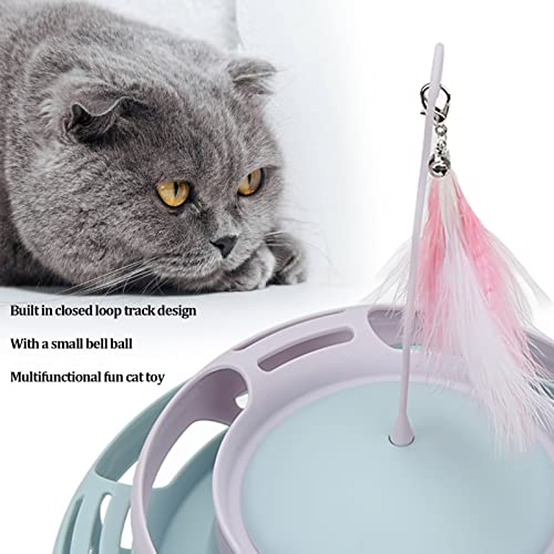 cersalt Juguete Giratorio para Gatos, Rompecabezas Resistente, Atractivo Juguete Interactivo para Gatos, Evita Que Se Dé la Vuelta con un Divertido Palo para Gatos