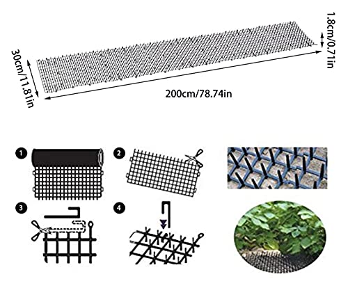 cesped artificial exterior Estera anti gato para el gato interior de la estera al aire libre para el jardín, la estera de scat de gato con los picos, 2m x 0. 3m gato perro perro picos repelente ester