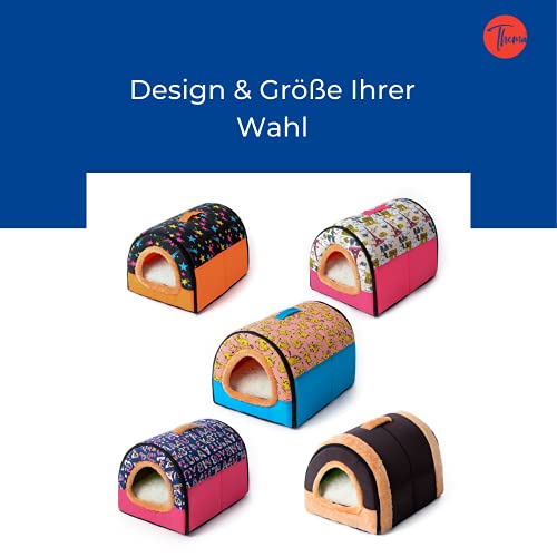 Cesta para Mascotas de Felpa 4 Colores Diferentes y 3 tamaños - Lavable y Resistente a los arañazos casa para los Perros y Gatos (Style 4, XL)