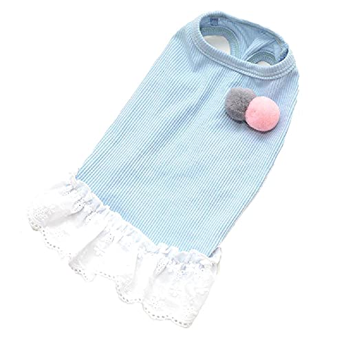 CGHPY Pinzas para Mascotas Vestido de Perrito Vestido Princesa Vestido Gato Ropa Gatito Falda Primavera y Verano,Blue-XXL