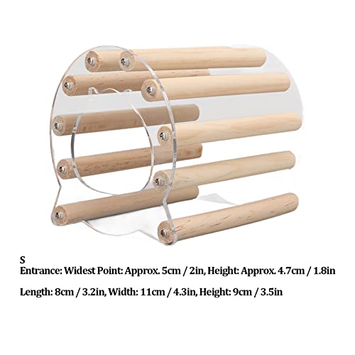 Chalet para Hámster, Casa de Escalada para Hámster, Pequeña Cabaña de Madera para Mascotas, Dormitorio con Forma de Pulpo, Nido para Dormir para Jerbos, Ratones, Oso Dorado, Conejillo de Indias(L)
