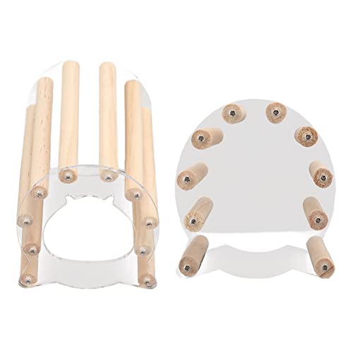 Chalet para Hámster, Casa de Escalada para Hámster, Pequeña Cabaña de Madera para Mascotas, Dormitorio con Forma de Pulpo, Nido para Dormir para Jerbos, Ratones, Oso Dorado, Conejillo de Indias(L)