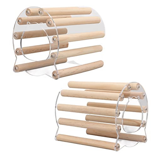 Chalet para Hámster, Casa de Escalada para Hámster, Pequeña Cabaña de Madera para Mascotas, Dormitorio con Forma de Pulpo, Nido para Dormir para Jerbos, Ratones, Oso Dorado, Conejillo de Indias(L)