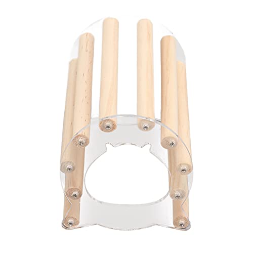Chalet para Hámster, Casa de Escalada para Hámster, Pequeña Cabaña de Madera para Mascotas, Dormitorio con Forma de Pulpo, Nido para Dormir para Jerbos, Ratones, Oso Dorado, Conejillo de Indias(L)