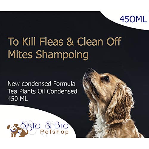 Champú para perros Anti pulgas Champú contra picazón Natural Suave Contra hongos Respetos Piel sensible Elimina olores Ácaros Chip y garrapatas RESERVA con su cepillo Champú Silicona Suave