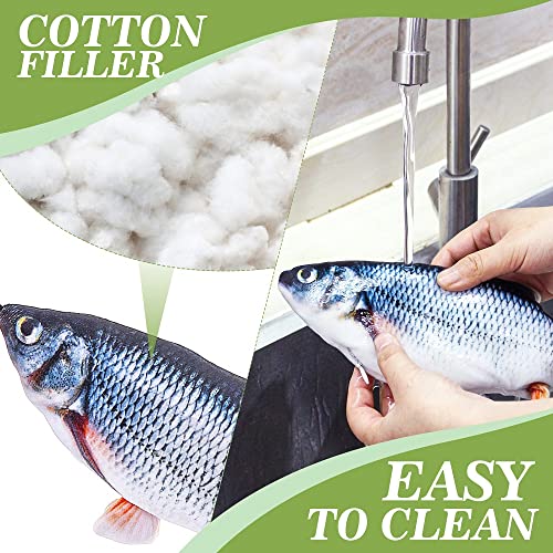 Chanarily Pez Juguet, Eléctrico Pescado Juguete Gatos, pez, Juguete de simulación de Peces, Unidades de Hierba gatera, Juguete Interactivo para Mascotas