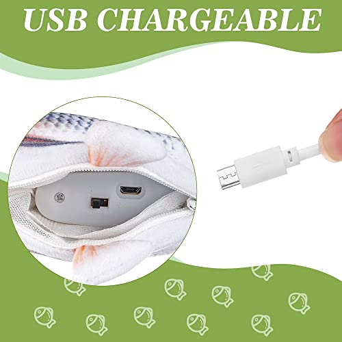 Chanarily Pez Juguet, Eléctrico Pescado Juguete Gatos, pez, Juguete de simulación de Peces, Unidades de Hierba gatera, Juguete Interactivo para Mascotas