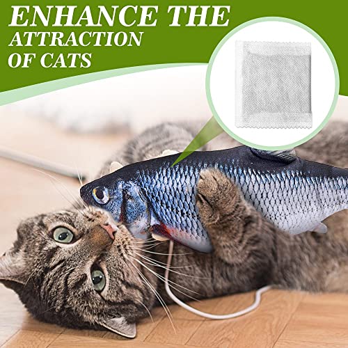 Chanarily Pez Juguet, Eléctrico Pescado Juguete Gatos, pez, Juguete de simulación de Peces, Unidades de Hierba gatera, Juguete Interactivo para Mascotas