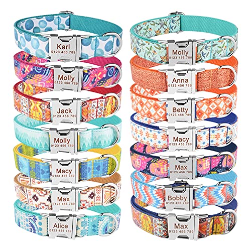 Chapa Perro Grabada Nylon Fashion Boy Girl Unisex Perros Collar Productos PET COLLAR PEQUEÑO PEQUEÑO PEQUEÑO PERSONALIZADO COLLAR PERSONO PERSONALIZADO Nombre IDENTIFICACIÓN Etiqueta Placas Para Perro