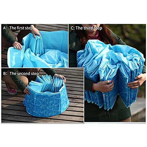 ChengBeautiful Piscina para Perros Piscina para Perros Plegables Piscina para niños sin Deslizamiento Plegable para el Patio Trasero Tina de baño portátil para Perros Cats Kids Indoor & Outdoor