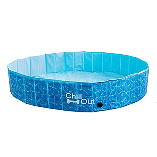 ChengBeautiful Piscina para Perros Piscina para Perros Plegables Piscina para niños sin Deslizamiento Plegable para el Patio Trasero Tina de baño portátil para Perros Cats Kids Indoor & Outdoor