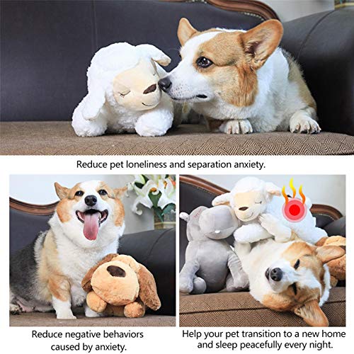 CHENSTAR Heartbeat - Juguete de peluche para mascotas, cachorros de separación de ansiedad y ansiedad, juguete de peluche para perros inteligentes y gatos