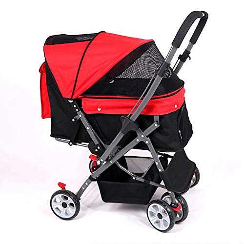 CHENYUXIA Carro para Mascotas, Utilizado para Transportar carros para Perros y Gatos, Equipaje de Remolque para Perros y Gatos