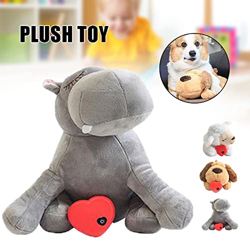 Chibao Juguete para cachorros con latido cardíaco, comportamiento calmante para perros, animales dormidos, compañero para separación, ansiedad