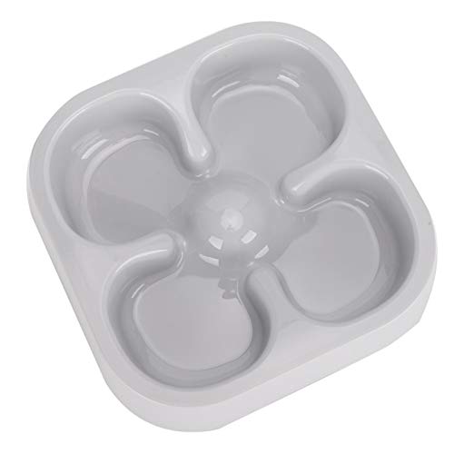 CHICIRIS Comedero, comedero para Mascotas Comedero automático de alimentación Lenta Plato de alimentación Comedero automático para Perros, Forma de trébol(Four Leaf Clover Gray)