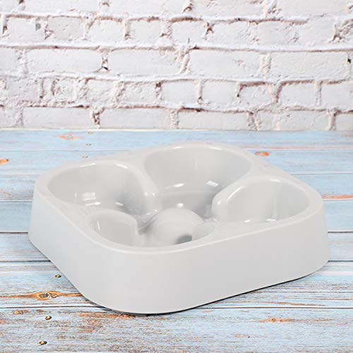 CHICIRIS Comedero, comedero para Mascotas Comedero automático de alimentación Lenta Plato de alimentación Comedero automático para Perros, Forma de trébol(Four Leaf Clover Gray)