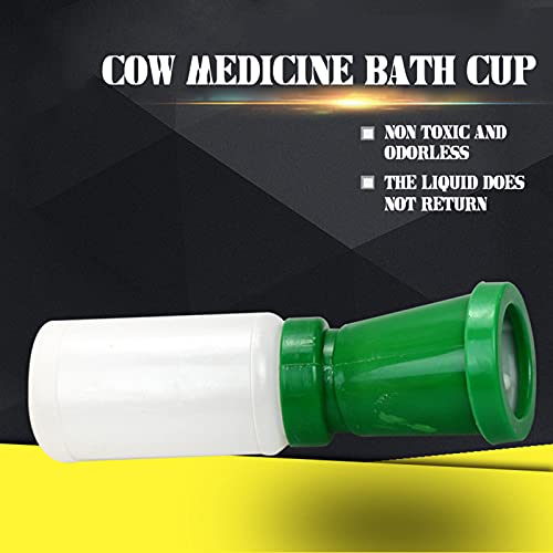 CHJAA Taza Baño Medicada Sin Reflujo Vaca Leche 5 Piezas, Taza Limpieza Vaca, Botella Medicina Antiinflamatoria Limpia, Suministros Veterinario