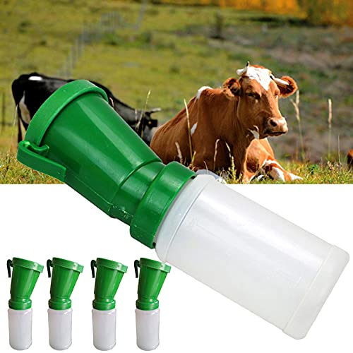 CHJAA Taza Baño Medicada Sin Reflujo Vaca Leche 5 Piezas, Taza Limpieza Vaca, Botella Medicina Antiinflamatoria Limpia, Suministros Veterinario