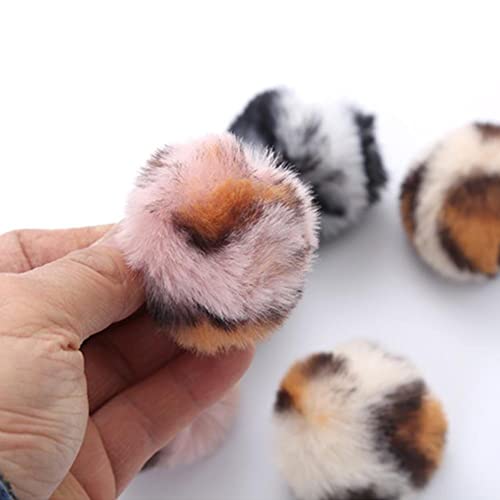 CHRISTY HARRELL 5 bolas de felpa de hierba gatera, bola peluda suave de felpa grande, bolas de persecución de gatos, suministros interactivos para mascotas, para gatos y gatitos