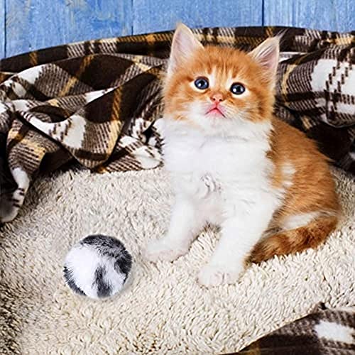 CHRISTY HARRELL 5 bolas de felpa de hierba gatera, bola peluda suave de felpa grande, bolas de persecución de gatos, suministros interactivos para mascotas, para gatos y gatitos
