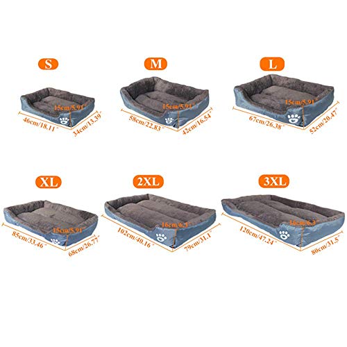CHSDN S-3XL 9 Colores Paw Pet Sofá Camas para Perros Fondo Impermeable Fleece Suave Cálido Cama para Gatos Casa Petshop