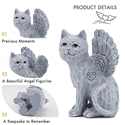 CHUANGLI Estatua de ángel para mascotas súper lindas figuras de perro y gato en alas de ángel, piedras conmemorativas para perros, gatos, decoración de jardín, regalo conmemorativo para mascotas