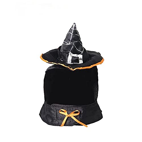 CHUN Disfraz de Mago de Gato, Sombrero de Mago para Mascotas de Halloween, Bufanda, Sombrero de Bruja Malvada, Accesorios de Cosplay, Vestido de Fiesta de Vacaciones