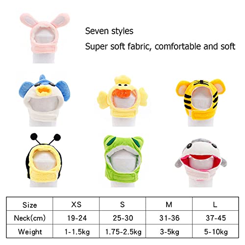 CIDCIJN Sombrero para Mascotas - Moda Bunny Ears Pet Hat Soft Cat Headwear Cartoon Animal Warm Pet Cap For Cats Dogs Party Cosplay Cute Puppy Headwears Decoraciones, Rana, S