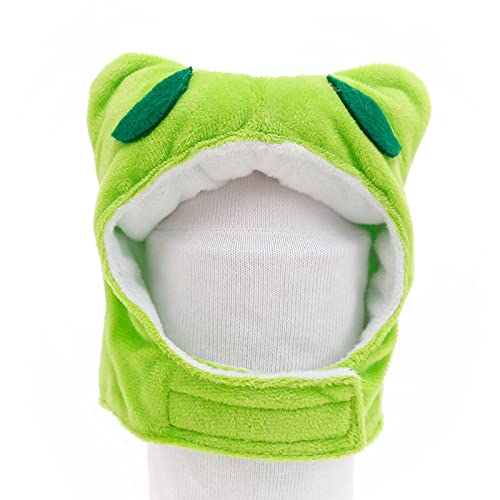 CIDCIJN Sombrero para Mascotas - Moda Bunny Ears Pet Hat Soft Cat Headwear Cartoon Animal Warm Pet Cap For Cats Dogs Party Cosplay Cute Puppy Headwears Decoraciones, Rana, S