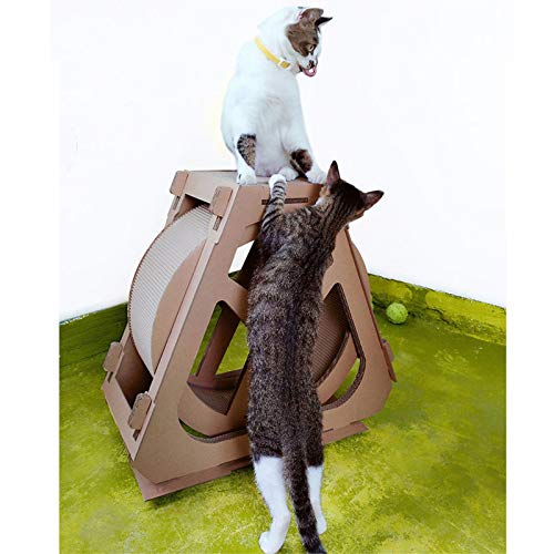 Cinta de correr para gatos Rueda de la fortuna Muebles para mascotas, Rueda de ejercicio para gatos Casa de escalada para gatos Juguete giratorio para correr para gatos Rueda de movimiento