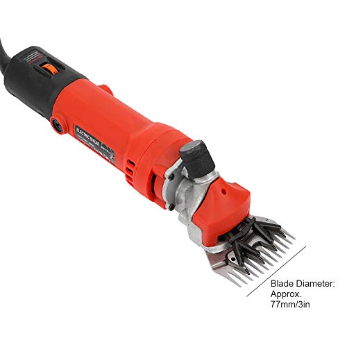 Cizalla eléctrica para ovejas, 2400 RPM, 680 W, cortadora de Cabras, peluquería eléctrica para Mascotas, Tijeras para Ganado de Granja de 6 velocidades(Naranja)